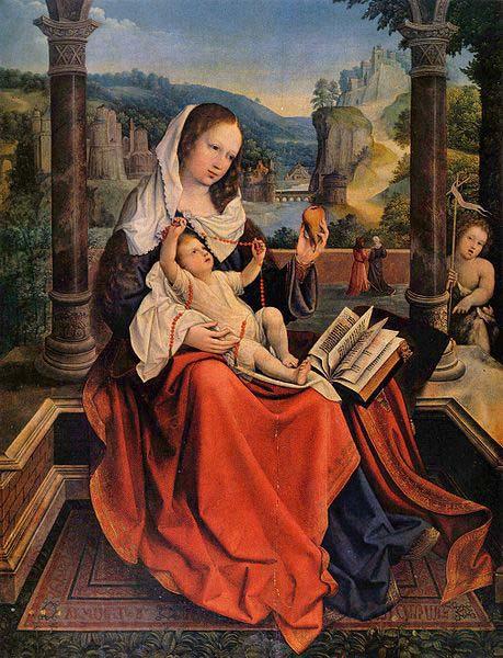 Bernard van orley Mary with Child and John the Baptist